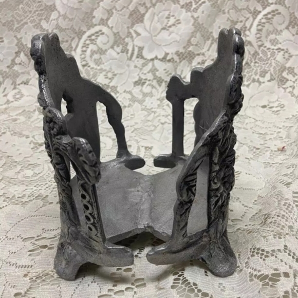 CARSON PEWTER CANDLE JAR HOLDER - Picture 5 of 6
